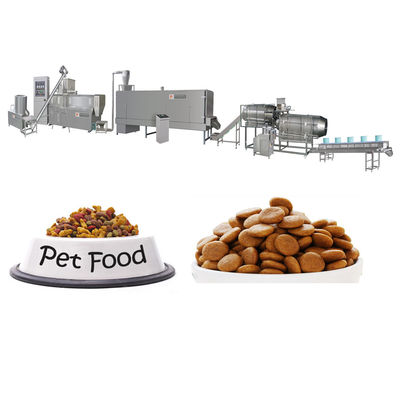 twin screw Automatic 200-250kg/H Dry Pet Food Machine