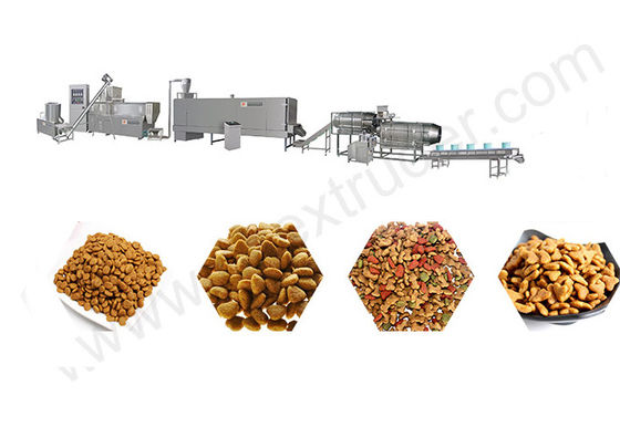 Dry Kibble Pet Food Extruder Machinery Production Line for Dog / Cat / Fish