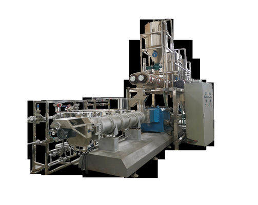 เครื่องทำอาหารสัตว์เลี้ยงแบบแห้งอัตโนมัติสำหรับสุนัข แมว ปลา เครื่องอัดรีดอาหารเม็ด